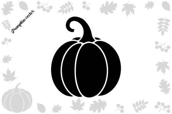 Decorative Pumpkin Shadow Design: Autumn's Versatile Silhouette