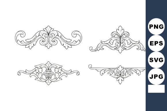 Elevate Your Designs with Vintage Ornamental Decorative Elements V