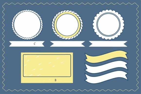 Elevate Your Projects with Decorative Circular Frames and Ribbons