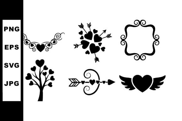 Elevate Your Projects with Heart Themed Decorative Vector Elements