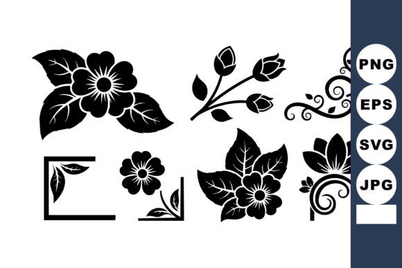 Elevate Your Projects with the Floral Decorative Elements Vector Set Wi