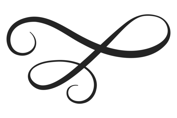 The Art of Calligraphic Decorative Swirl Element. E