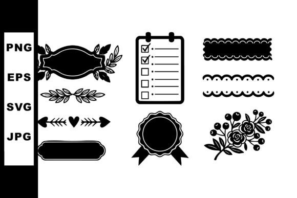 Timeless Elegance: The Decorative Black Vintage Floral Labels C Vector Set