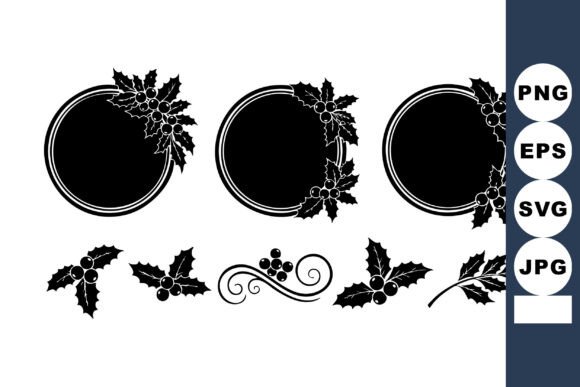 Timeless Holiday Style: Holly Wreath Frames and Decorative Borders