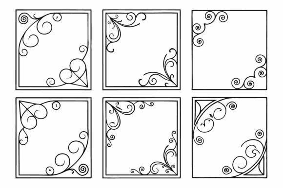 Timeless Sophistication: Decorative Square Frames with Scrollwork